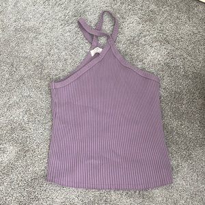 T.La | Tops | Tla Knit Ribbed Cropped Halter Style Tank Top